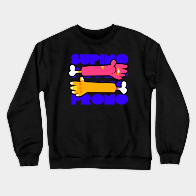 Prone and Supine Crewneck Sweatshirt by clarabmtnez